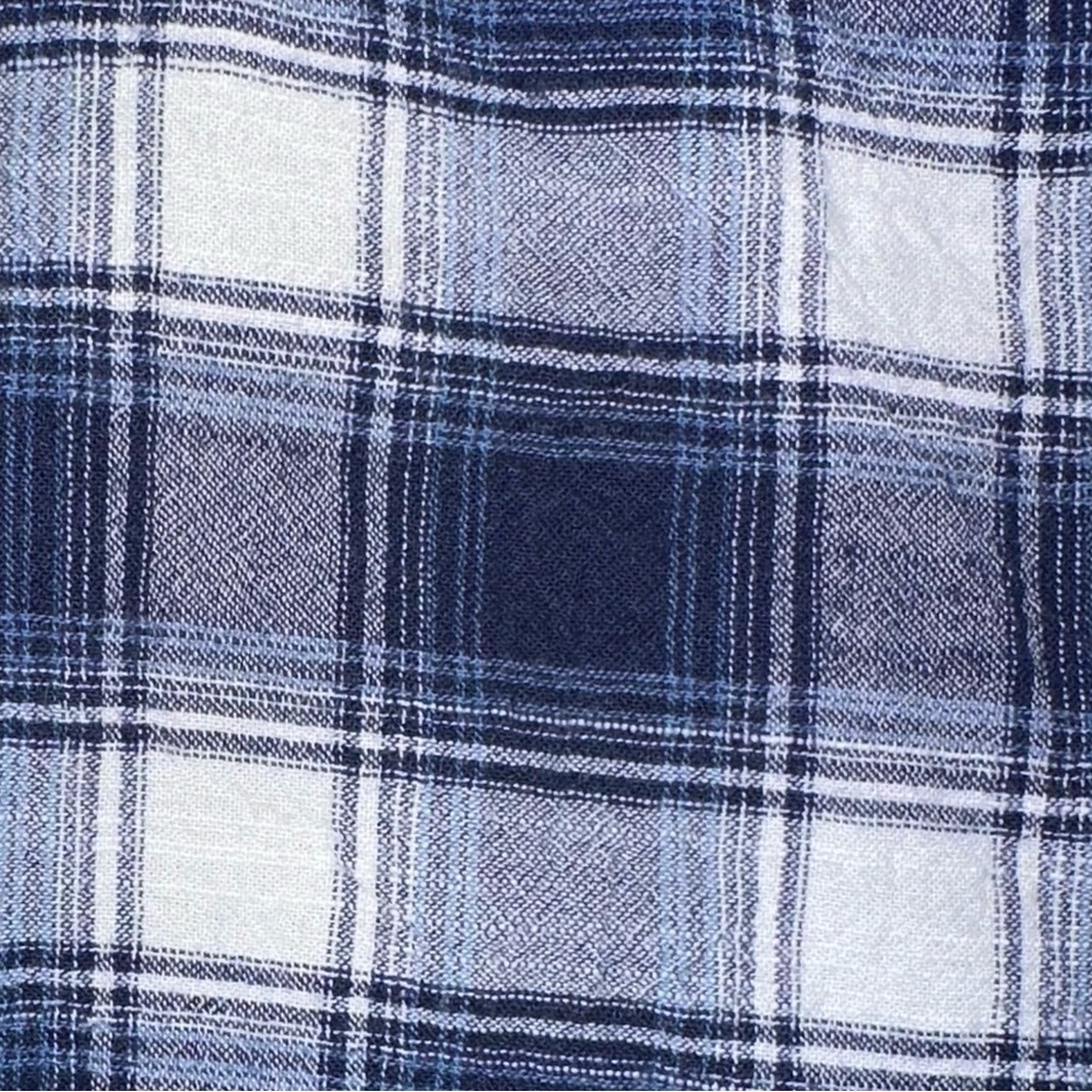 Madewell Blue Plaid 100% Cotton Spaghetti Adjustable Strap Tank Top Size XS - Picture 7 of 7